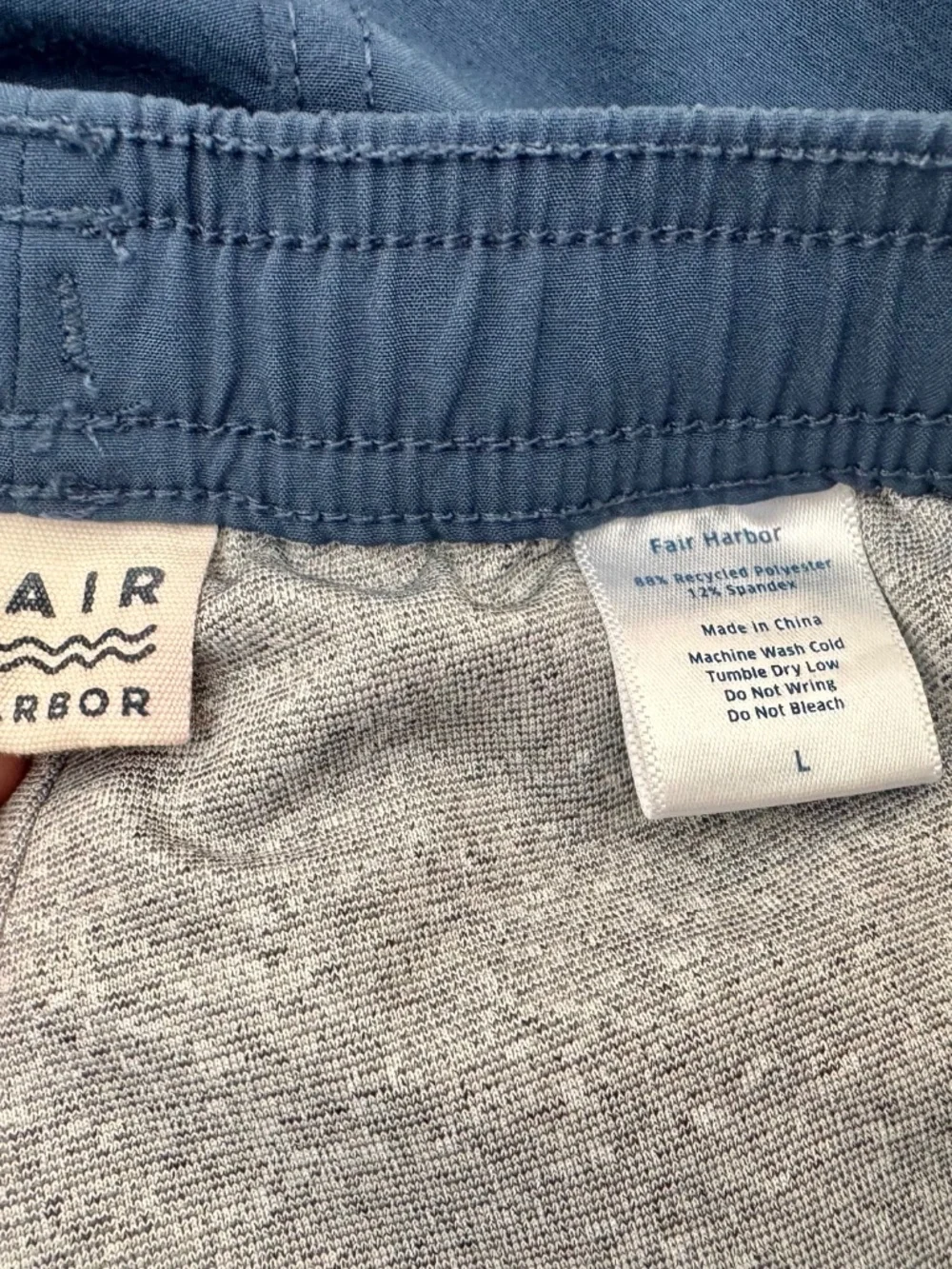 Fair Harbor Kids Anchor Swim Trunks Surf Striped Built‎ In Brief Liner Size L J